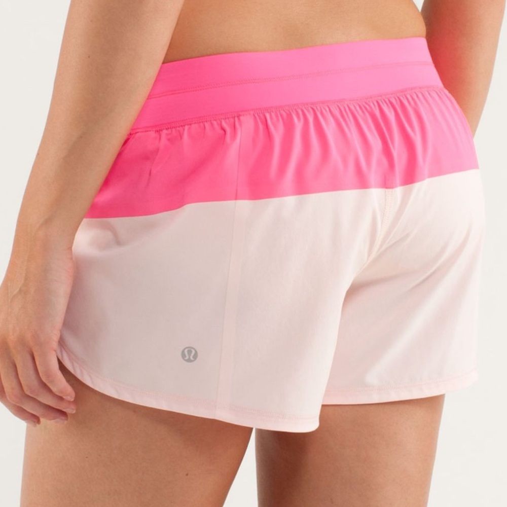 Lululemon Run: Breeze By Short Pinkelicious / Parfait Pink size 10